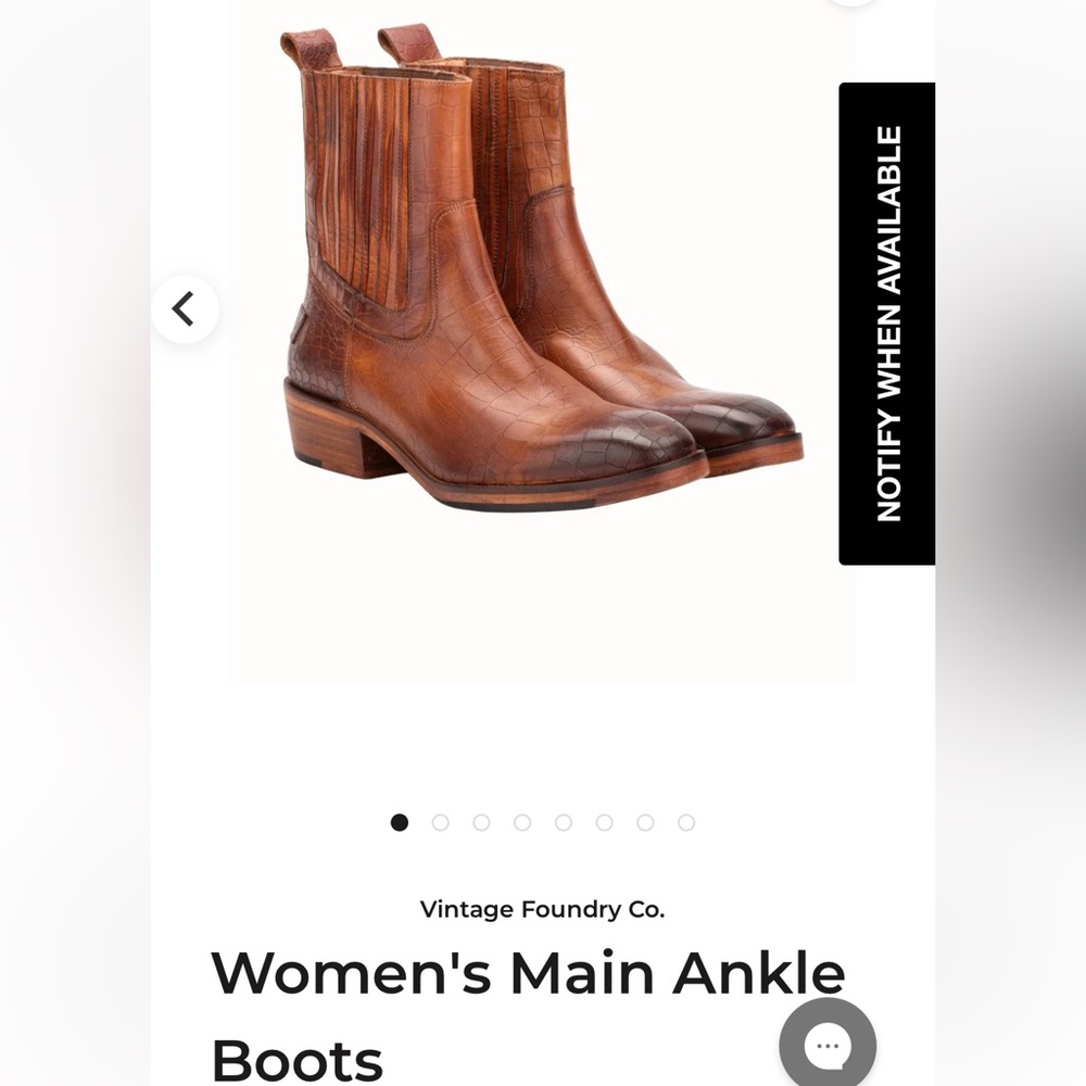 Vintage Foundry Co. Women's Tan Leather Ankle Boots